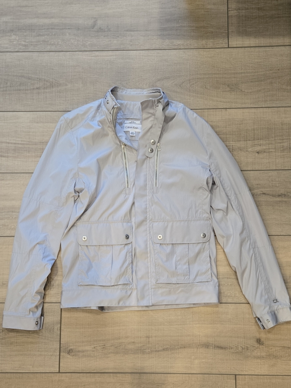 Calvin Klein Men's Light Gray Military Field Jacket